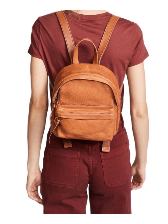 Madewell Lorimer Classic Mini Tan Full Leather Mini Backpack barely used main image 7